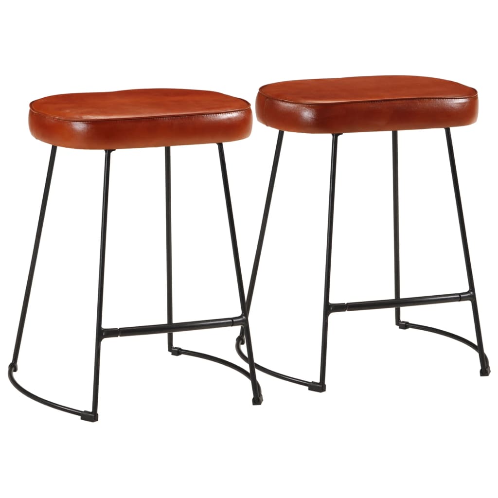 vidaXL Bar Stools 2 pcs Dark Brown 40x29.5x53 cm