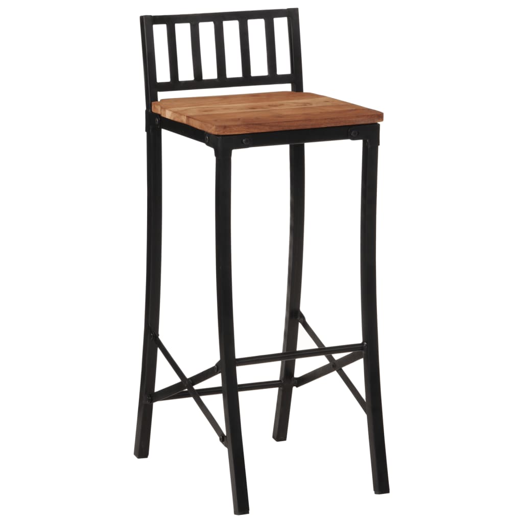 vidaXL Bar Chairs 2 pcs Solid Wood Acacia