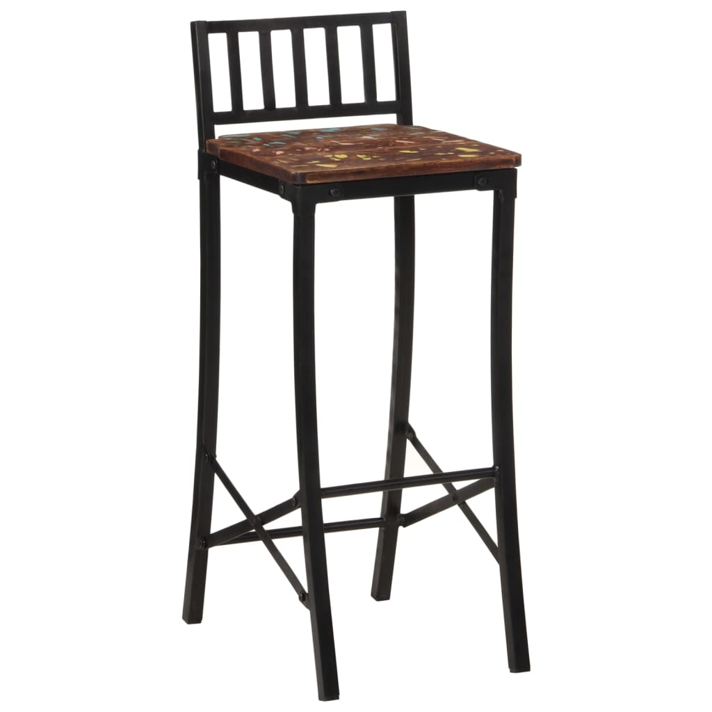 vidaXL Bar Chairs 2 pcs Solid Wood Reclaimed