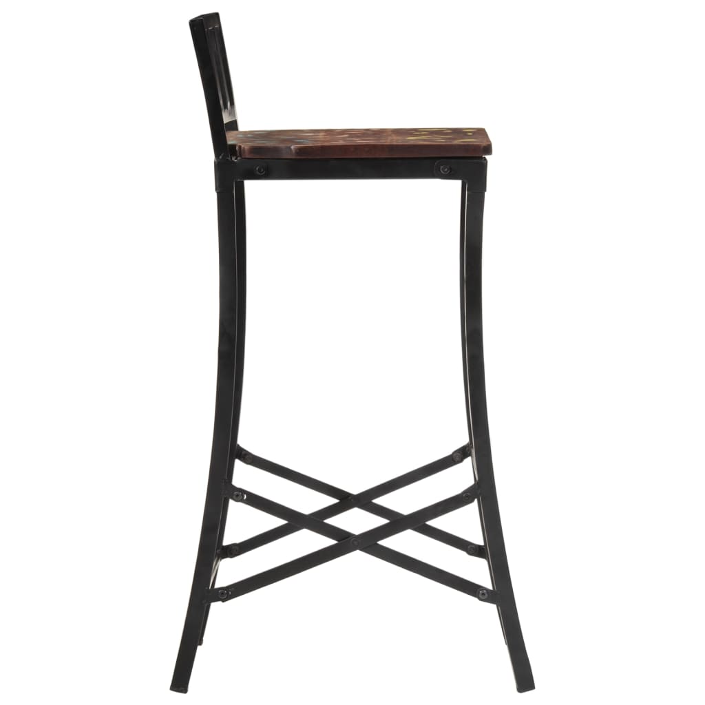 vidaXL Bar Chairs 2 pcs Solid Wood Reclaimed