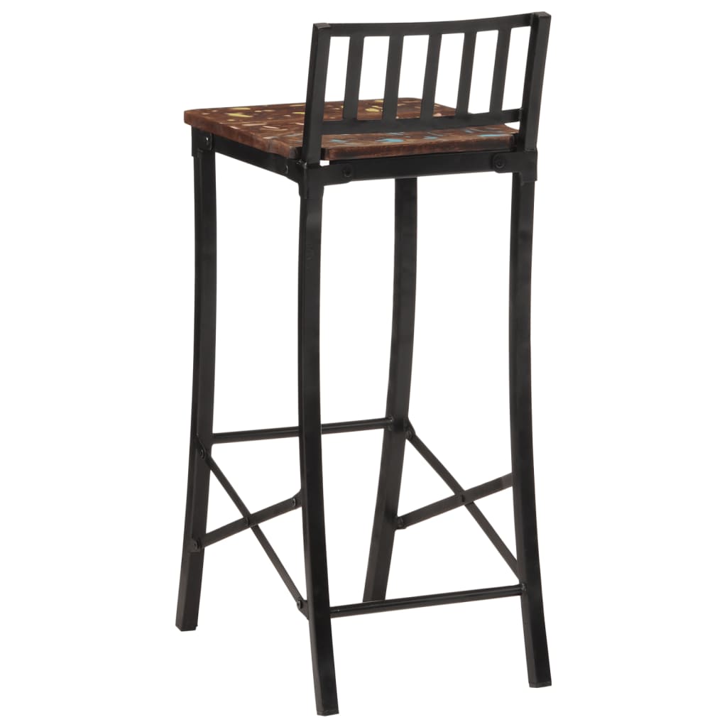 vidaXL Bar Chairs 2 pcs Solid Wood Reclaimed