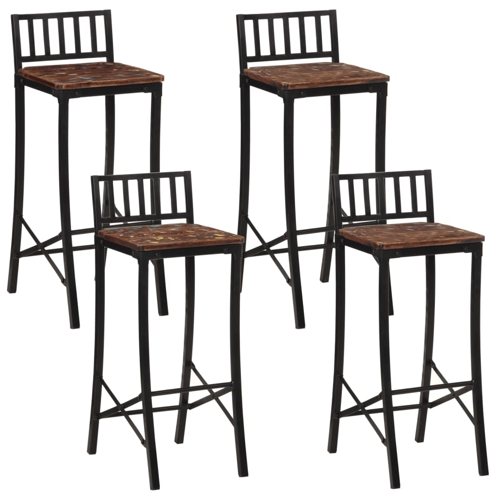 vidaXL Bar Chairs 4 pcs Solid Wood Reclaimed