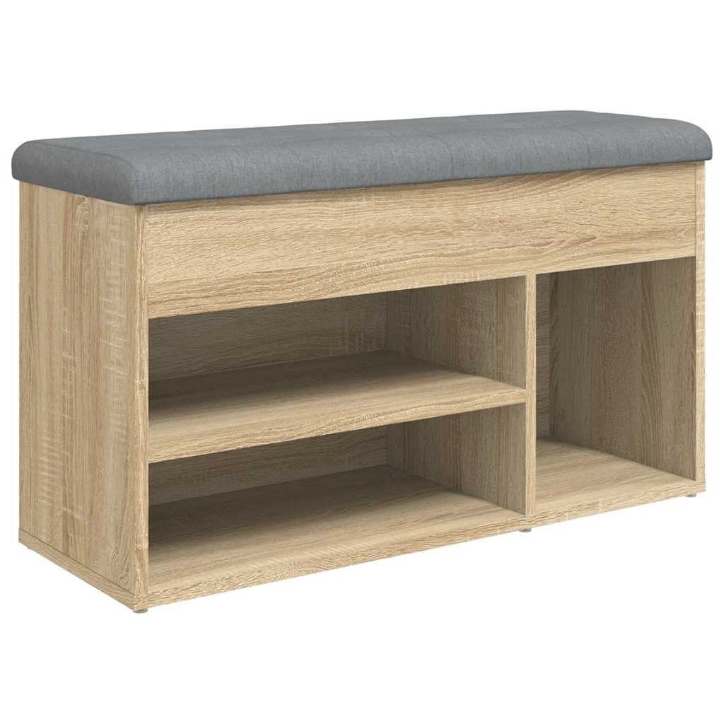 Shoe Bench Sonoma Oak 82x32x45.5 cm Engineered Wood