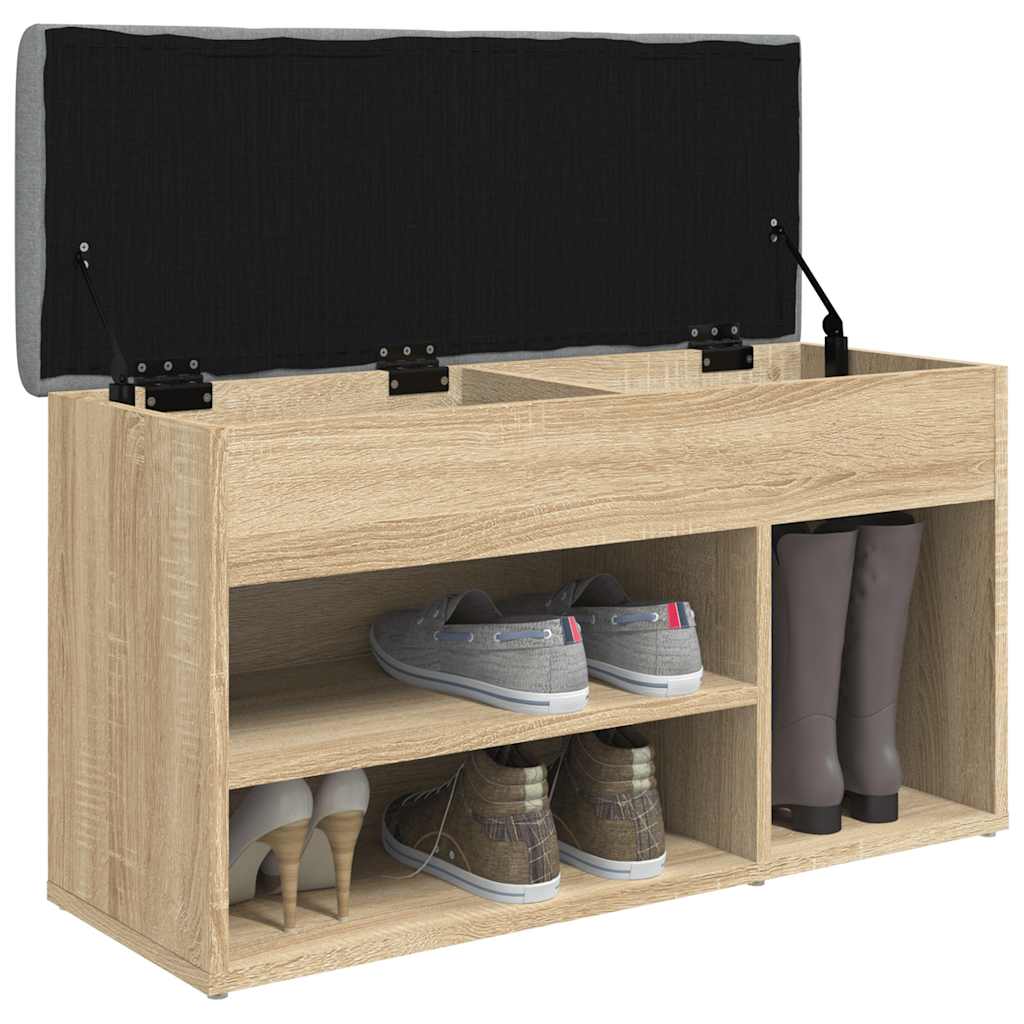 Shoe Bench Sonoma Oak 82x32x45.5 cm Engineered Wood