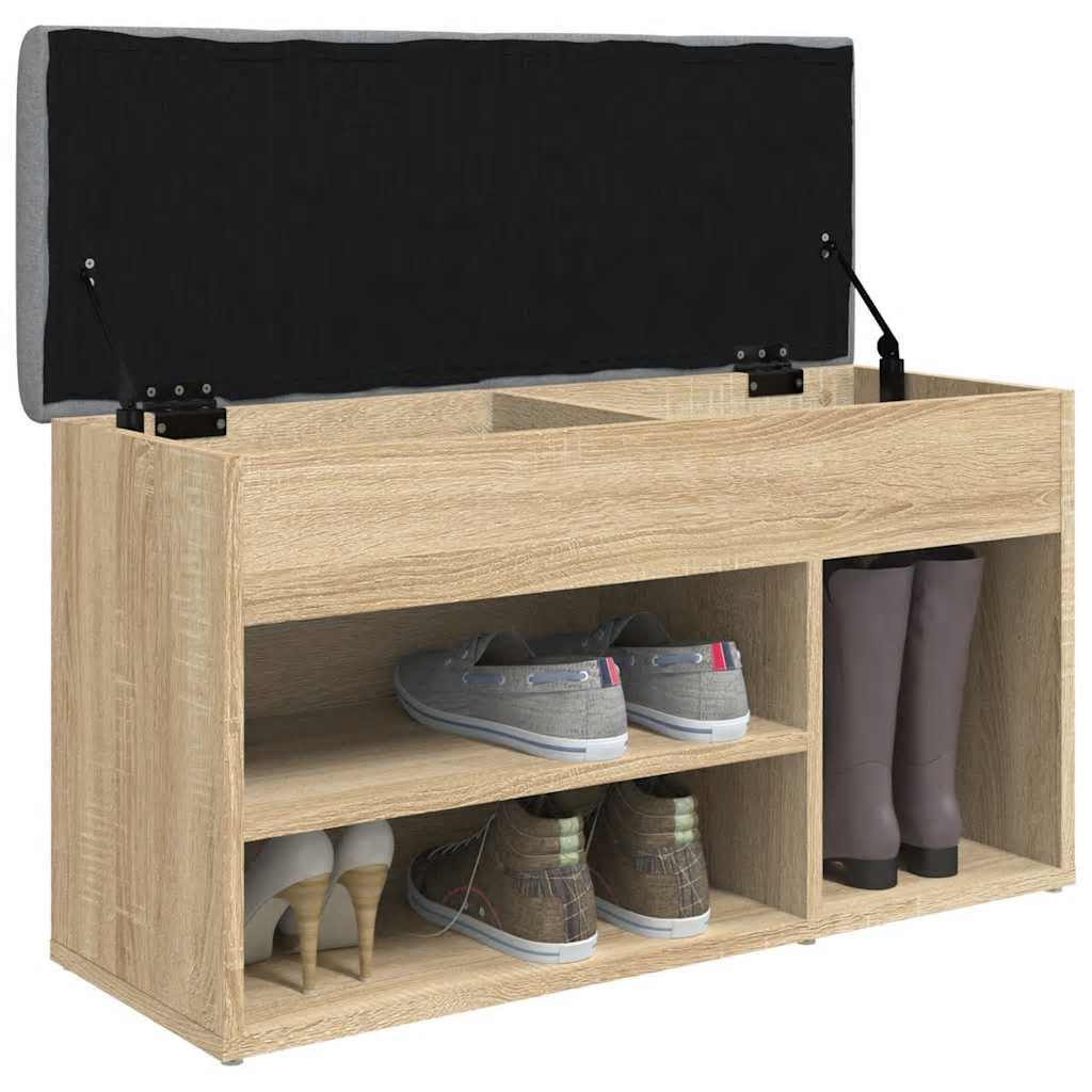 Shoe Bench Sonoma Oak 82x32x45.5 cm Engineered Wood