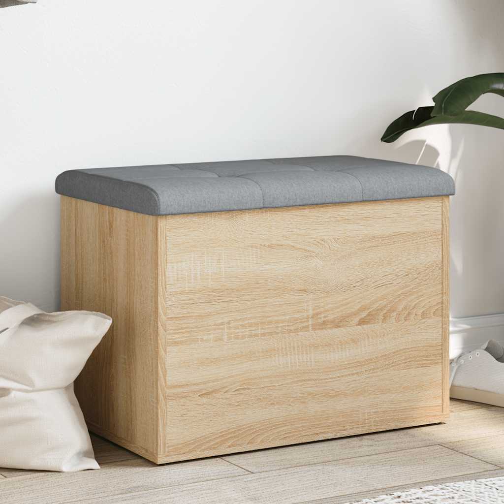 Storage Bench Sonoma Oak 62x42x45 cm Engineered Wood