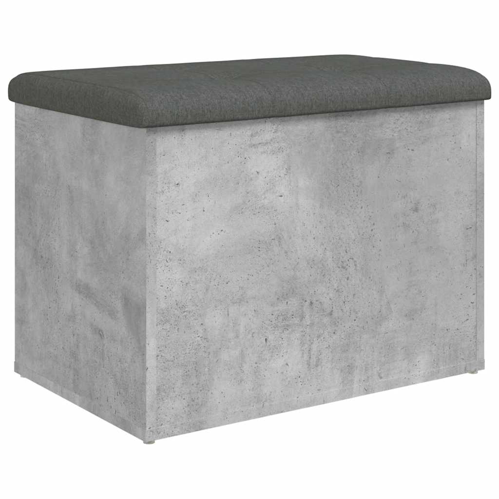 Storage Bench Concrete Grey 62x42x45 cm Engineered Wood