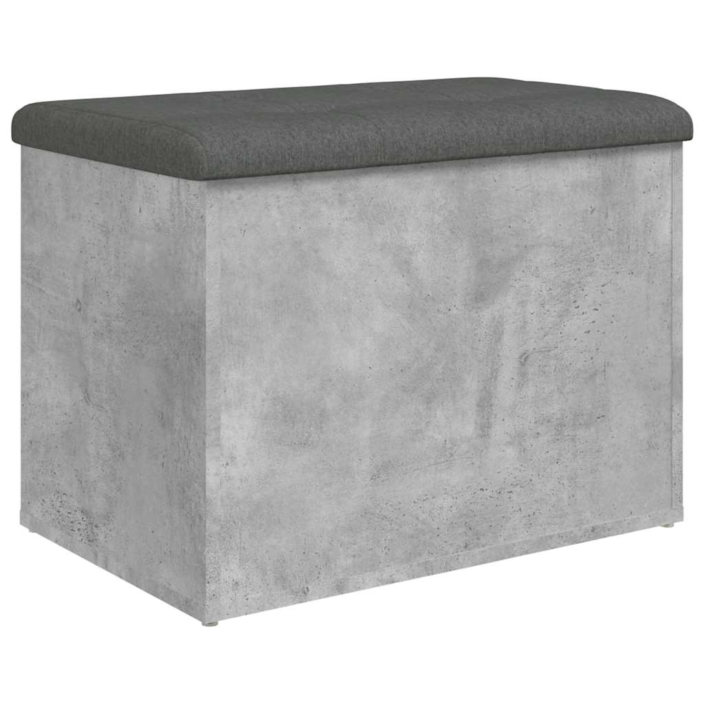 Storage Bench Concrete Grey 62x42x45 cm Engineered Wood