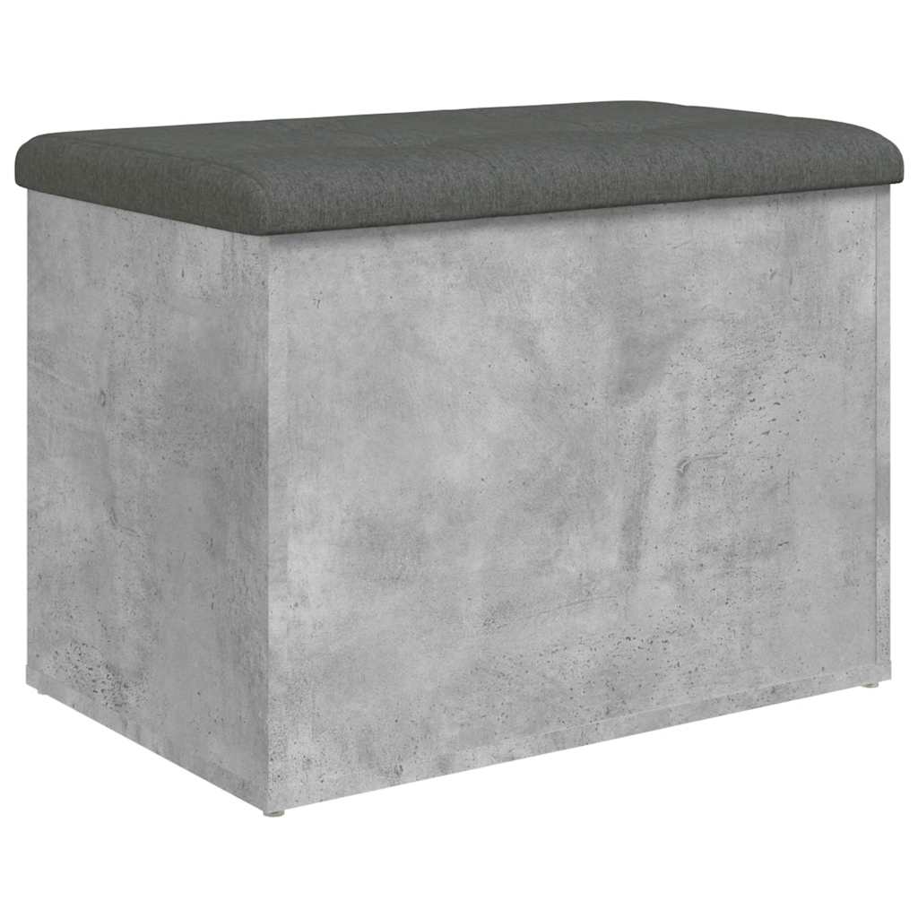 Storage Bench Concrete Grey 62x42x45 cm Engineered Wood