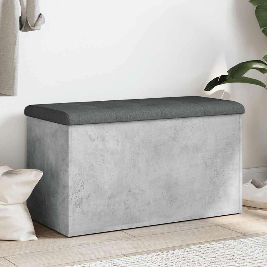 Storage Bench Concrete Grey 82x42x45 cm Engineered Wood