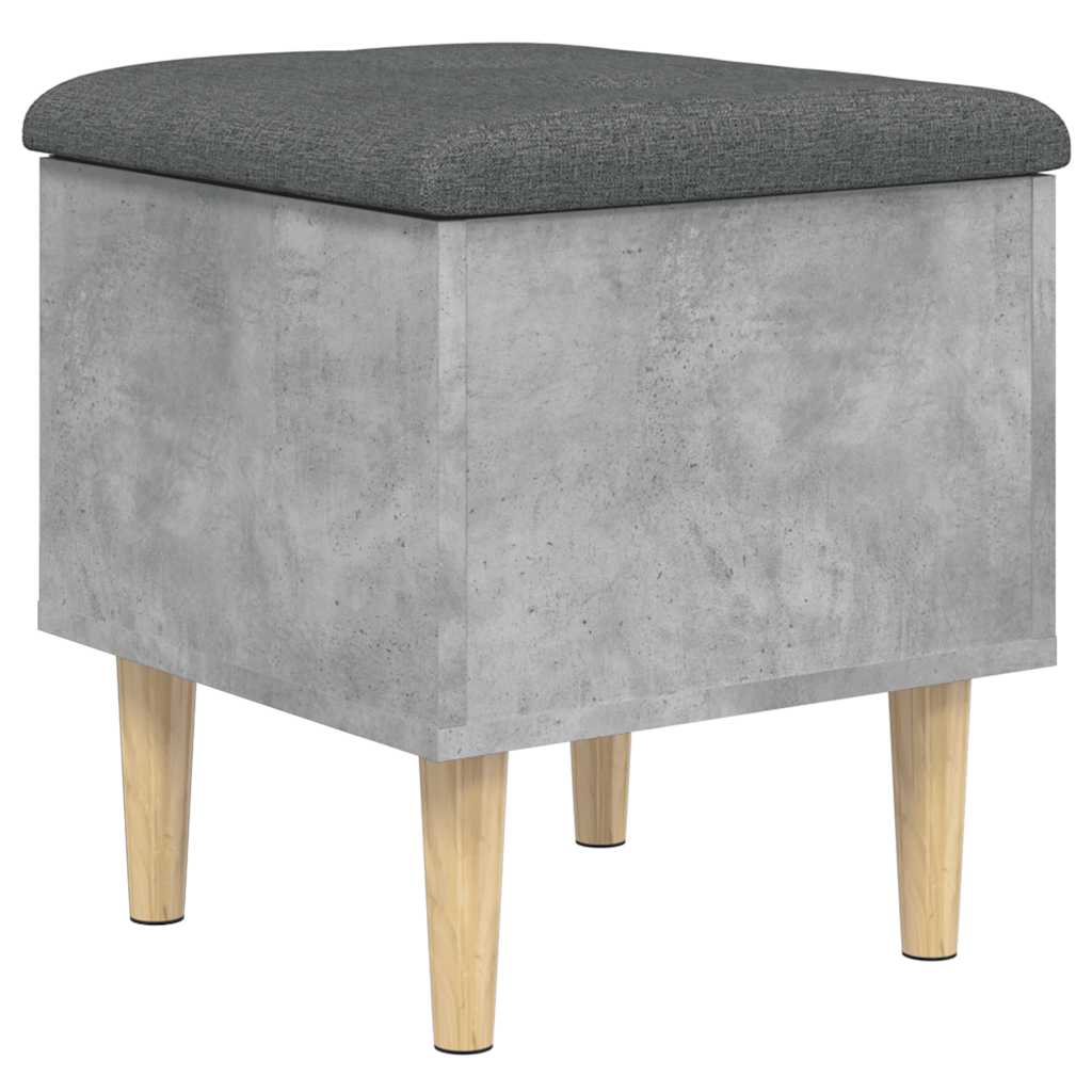 Storage Bench Concrete Grey 42x42x46 cm Engineered Wood