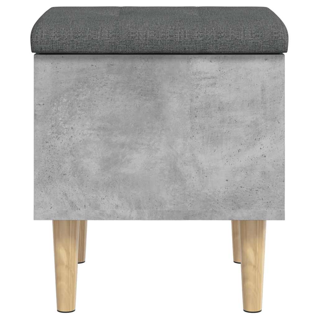 Storage Bench Concrete Grey 42x42x46 cm Engineered Wood