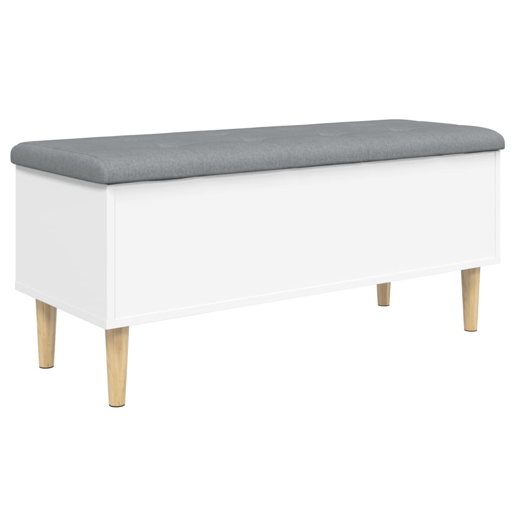 vidaXL Storage Bench White 102x42x46 cm Engineered Wood