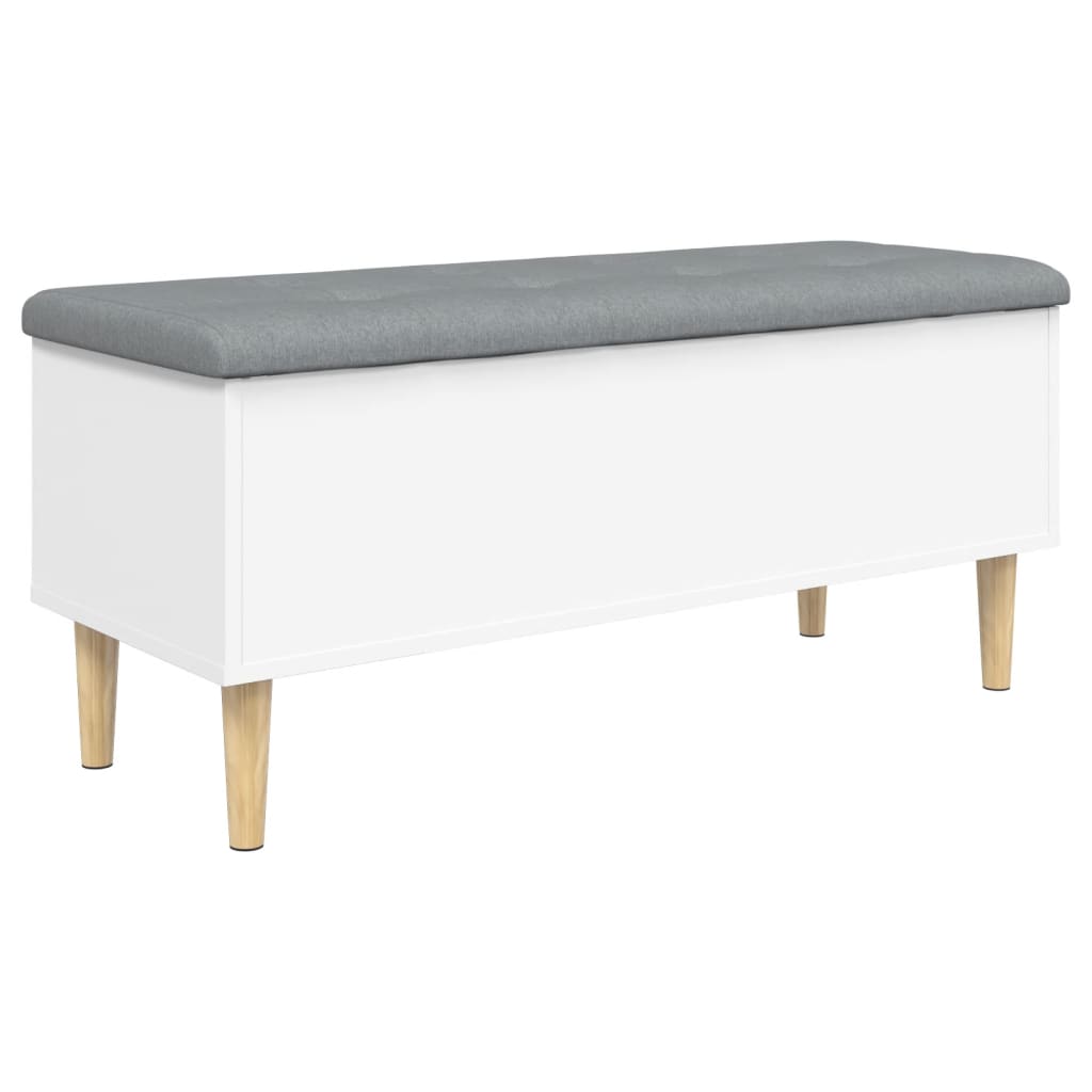 vidaXL Storage Bench White 102x42x46 cm Engineered Wood