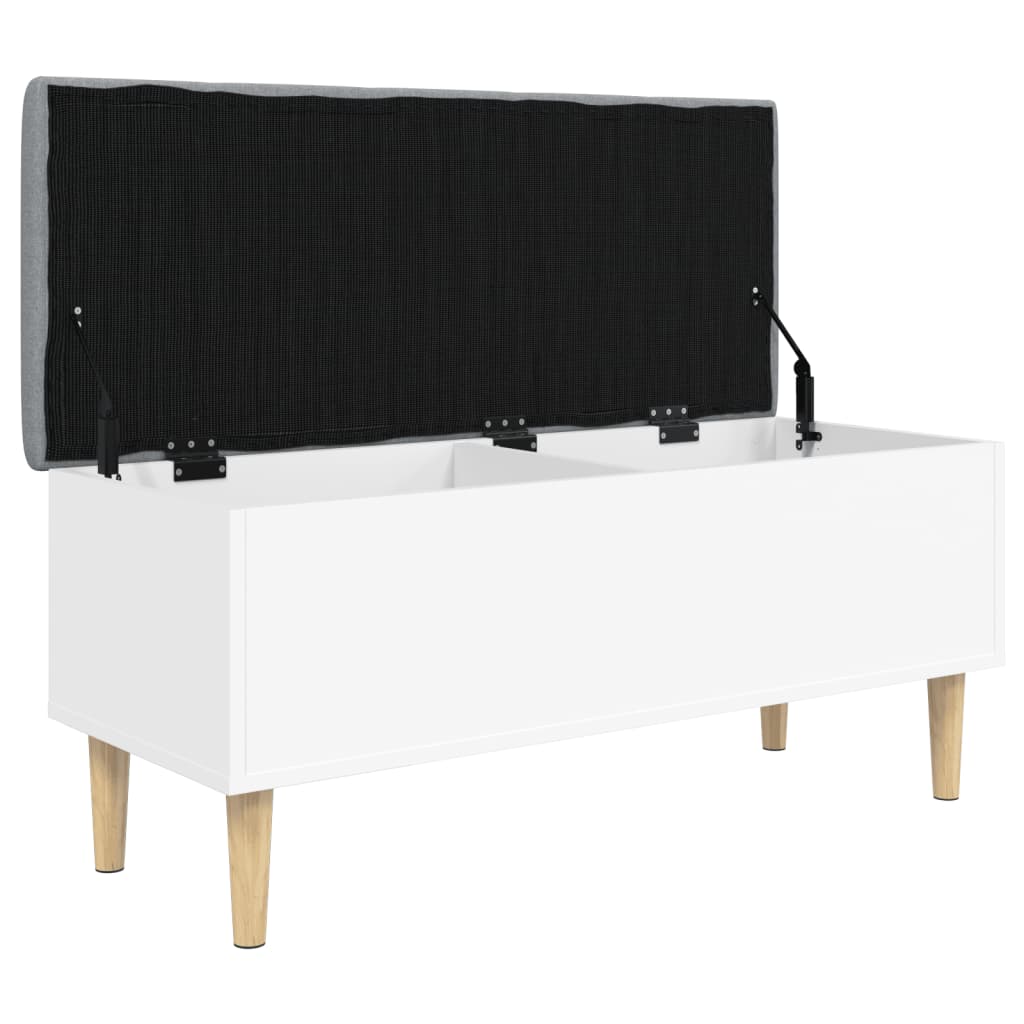 vidaXL Storage Bench White 102x42x46 cm Engineered Wood