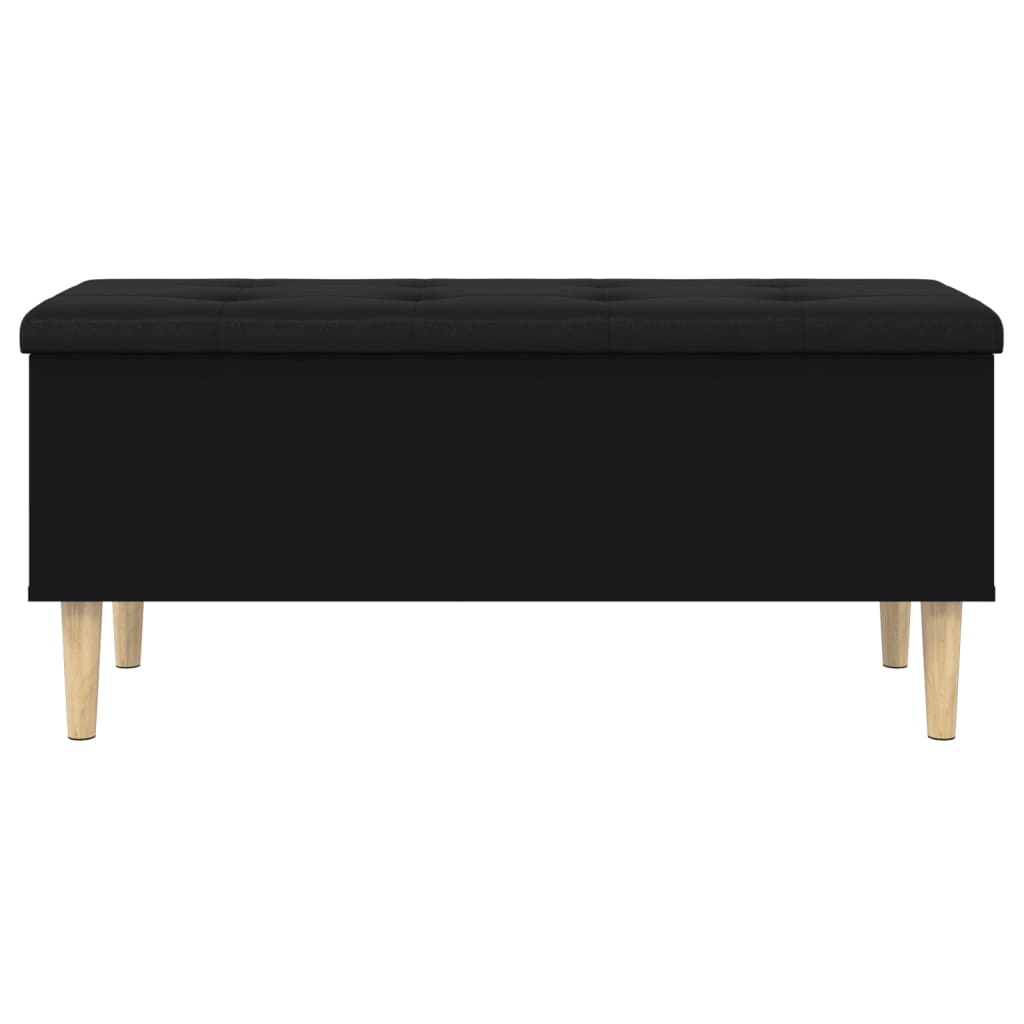 vidaXL Storage Bench Black 102x42x46 cm Engineered Wood