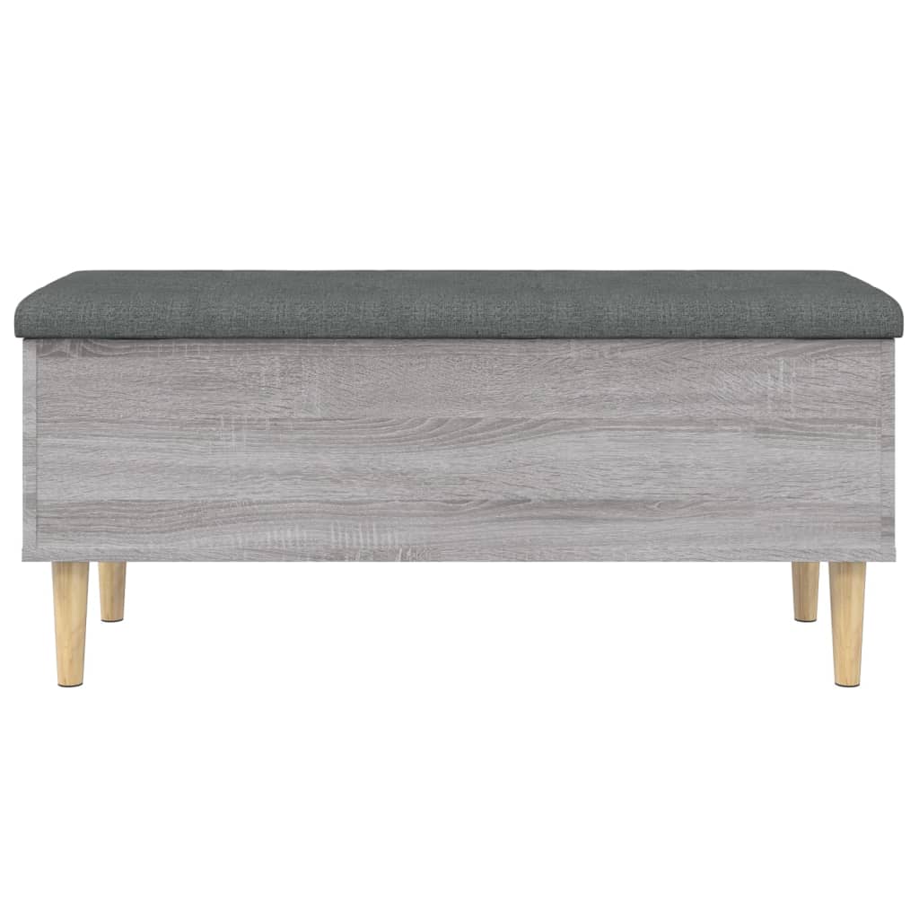 vidaXL Storage Bench Grey Sonoma 102x42x46 cm Engineered Wood