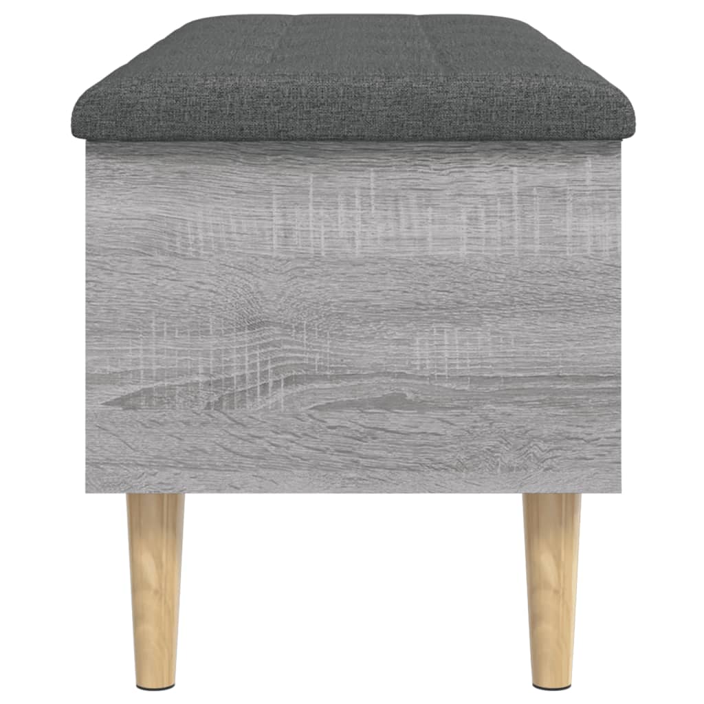 vidaXL Storage Bench Grey Sonoma 102x42x46 cm Engineered Wood