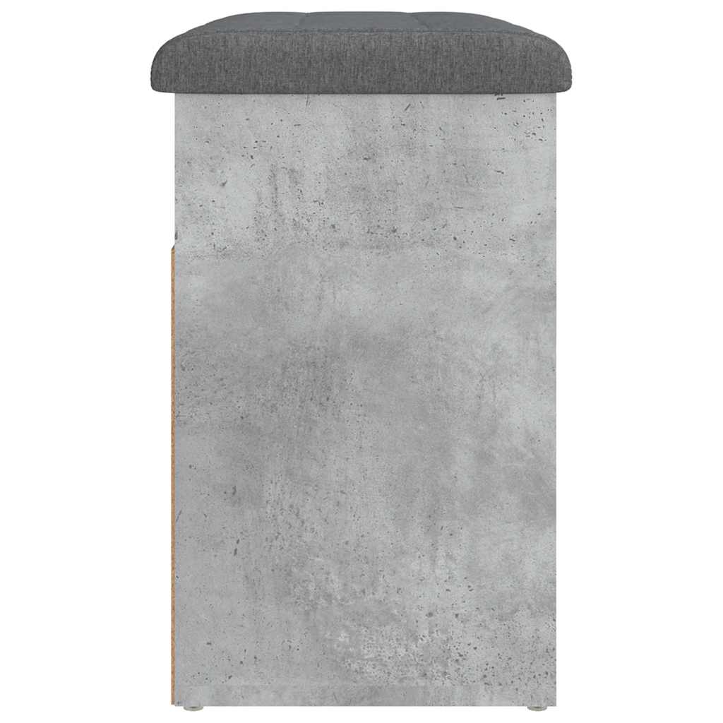 Shoe Bench Concrete Grey 62x32x50 cm Engineered Wood