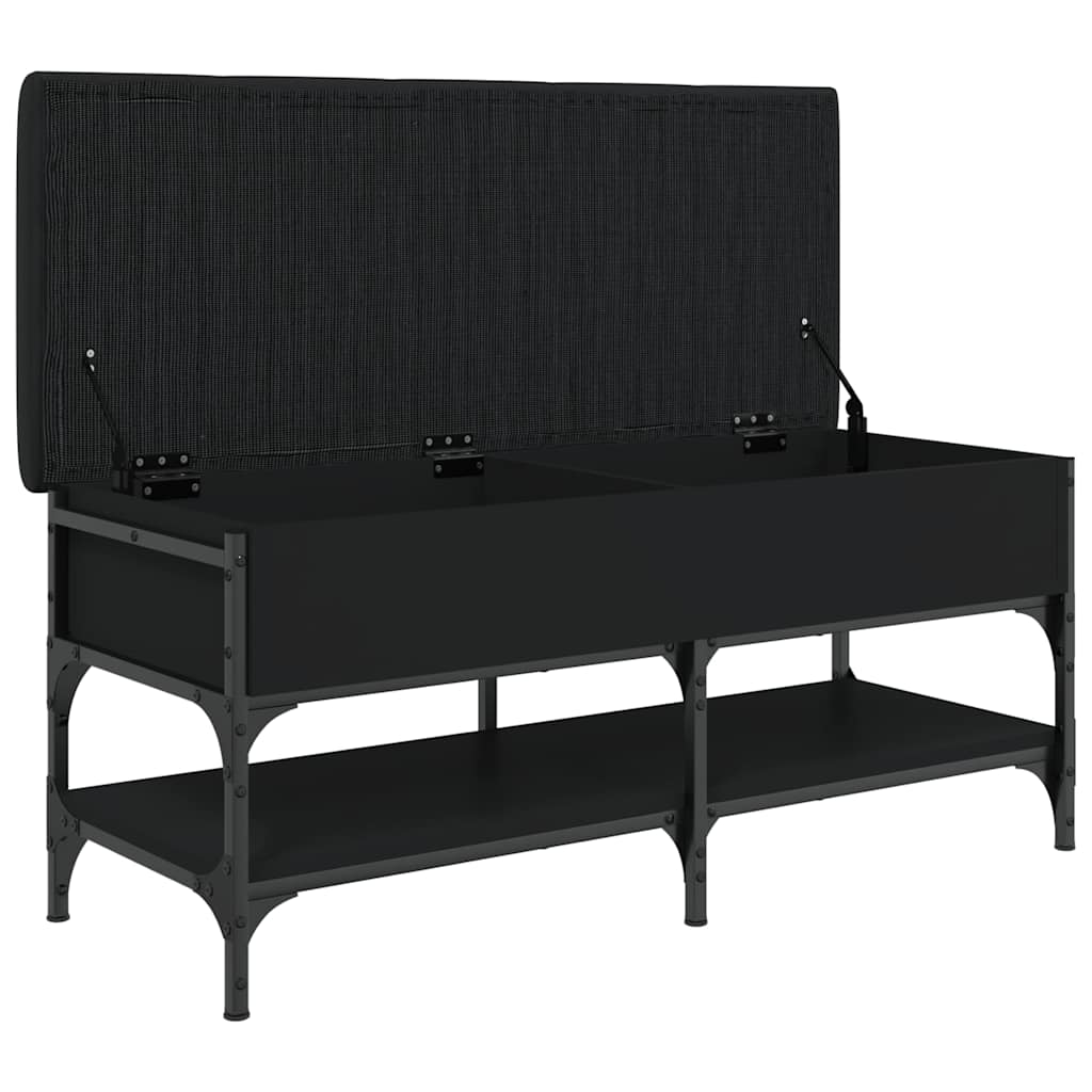 Shoe Bench Black 102x42x45 cm Engineered Wood