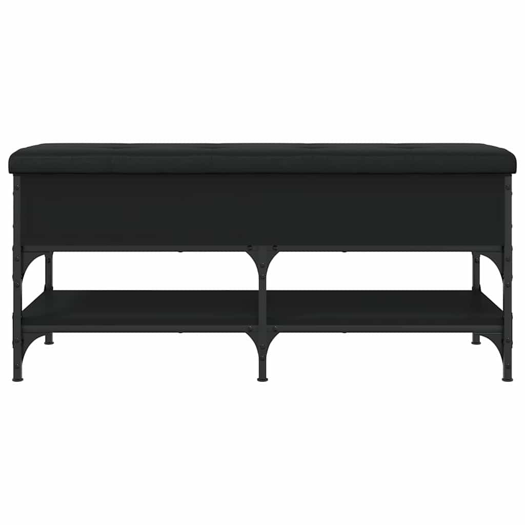 Shoe Bench Black 102x42x45 cm Engineered Wood