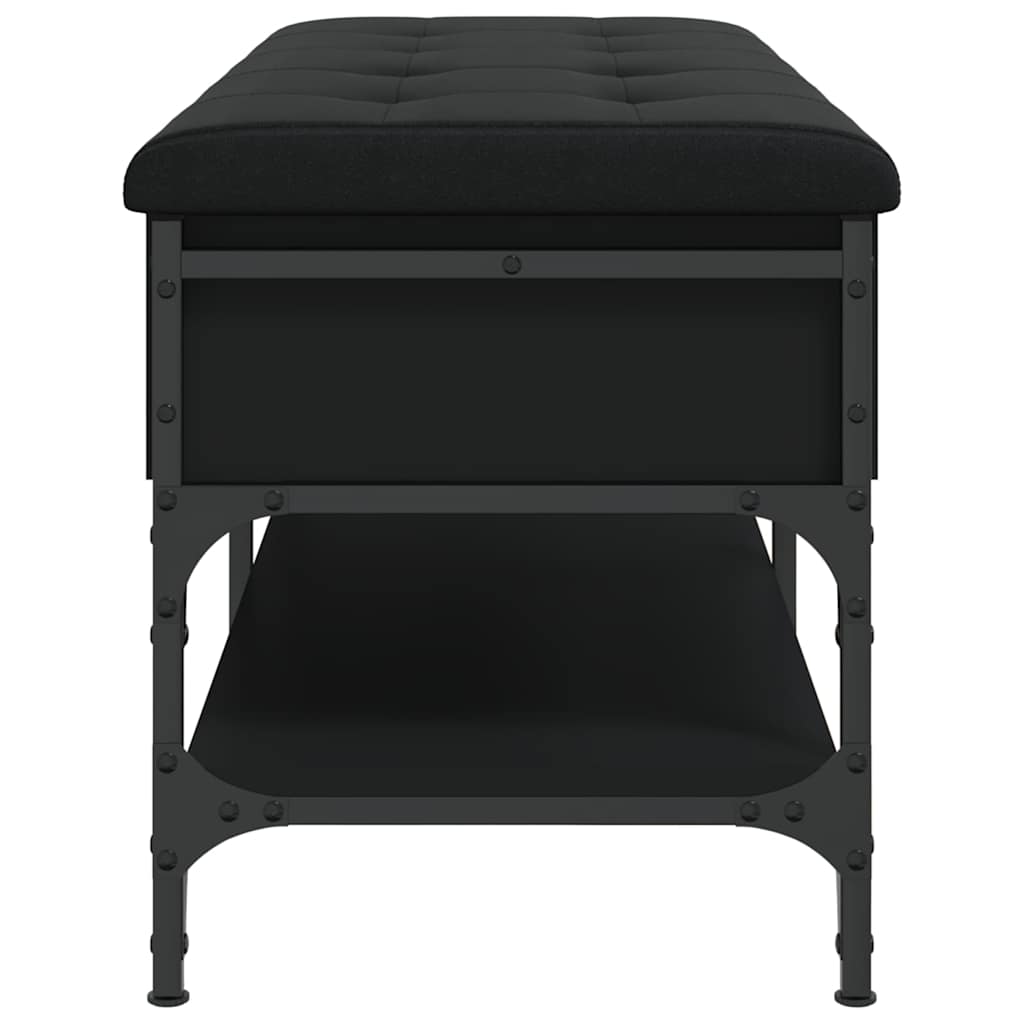 Shoe Bench Black 102x42x45 cm Engineered Wood