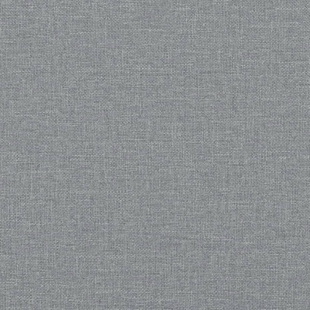 Dining Bench Light Grey 248x32x45 cm Steel and Fabric