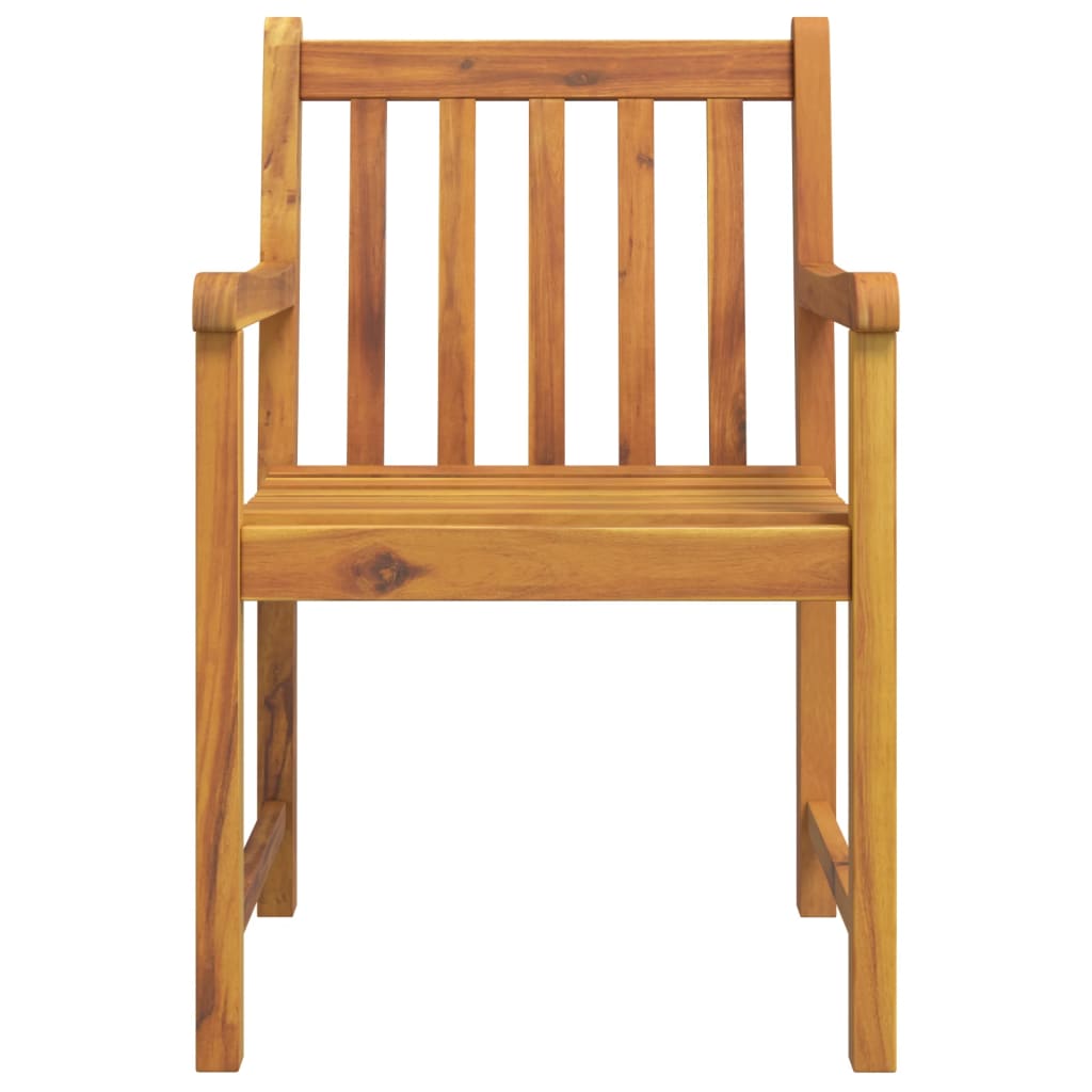 Garden Chair | Set of 6 | Natural wood color | Solid acacia wood | Medium