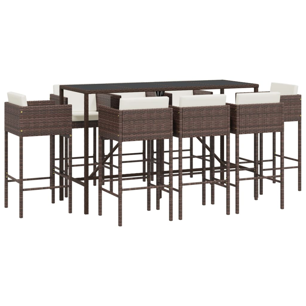 Garden Bar Set | Brown, Black, Cream White