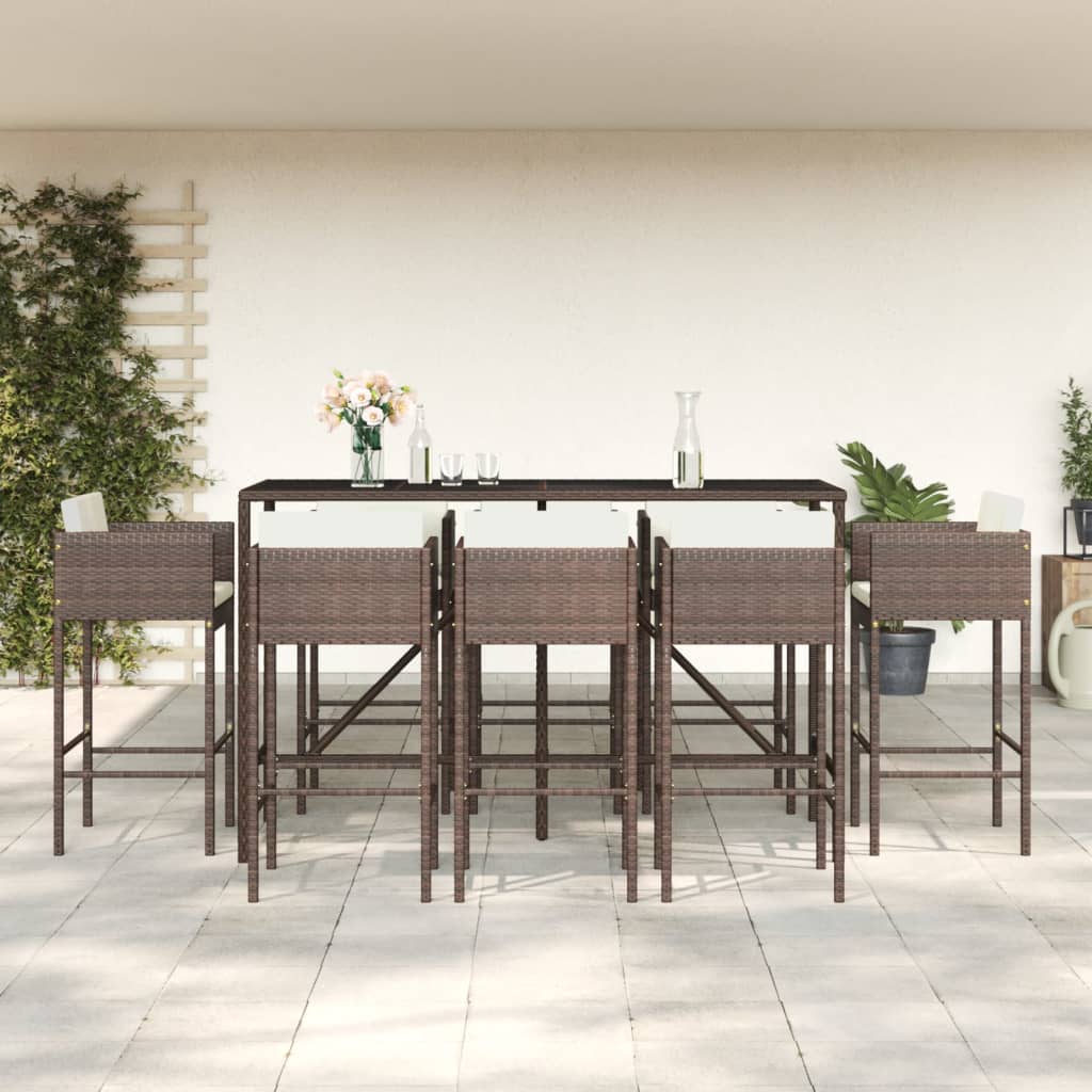 Garden Bar Set | Brown, Black, Cream White