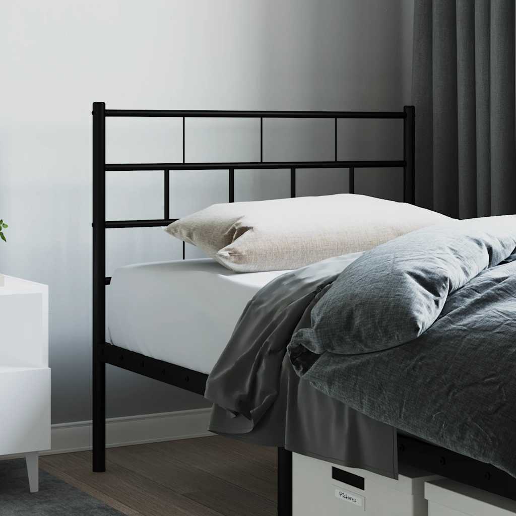 Metal Replace Headboard Black 80 cm