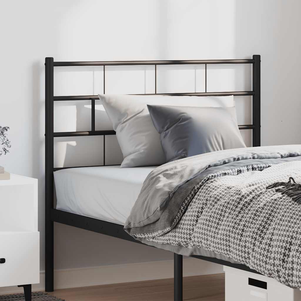 Metal Replace Headboard Black 100 cm
