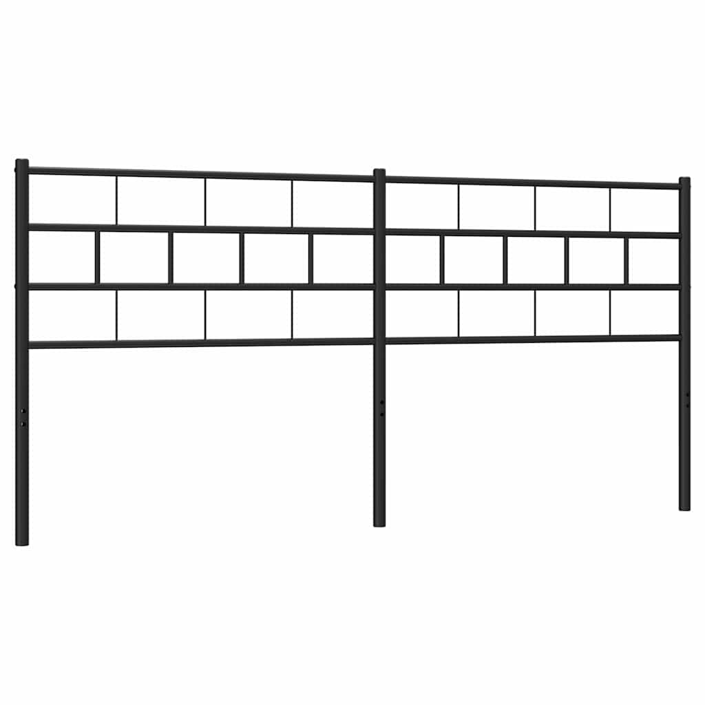 Metal Replace Headboard Black 193 cm