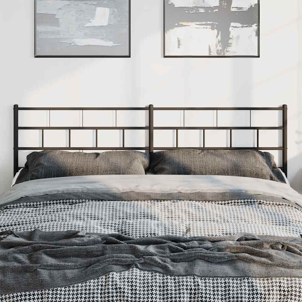 Metal Replace Headboard Black 193 cm