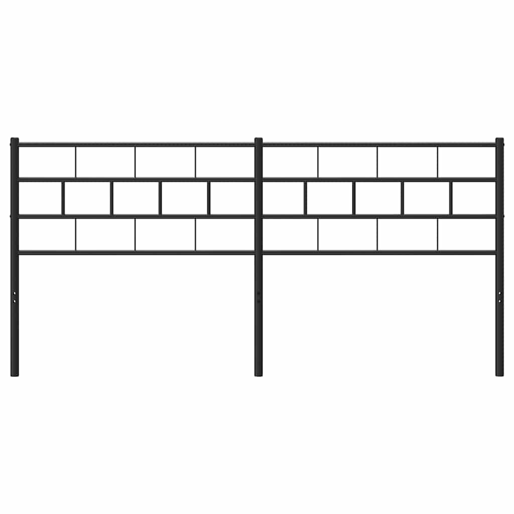 Metal Replace Headboard Black 200 cm