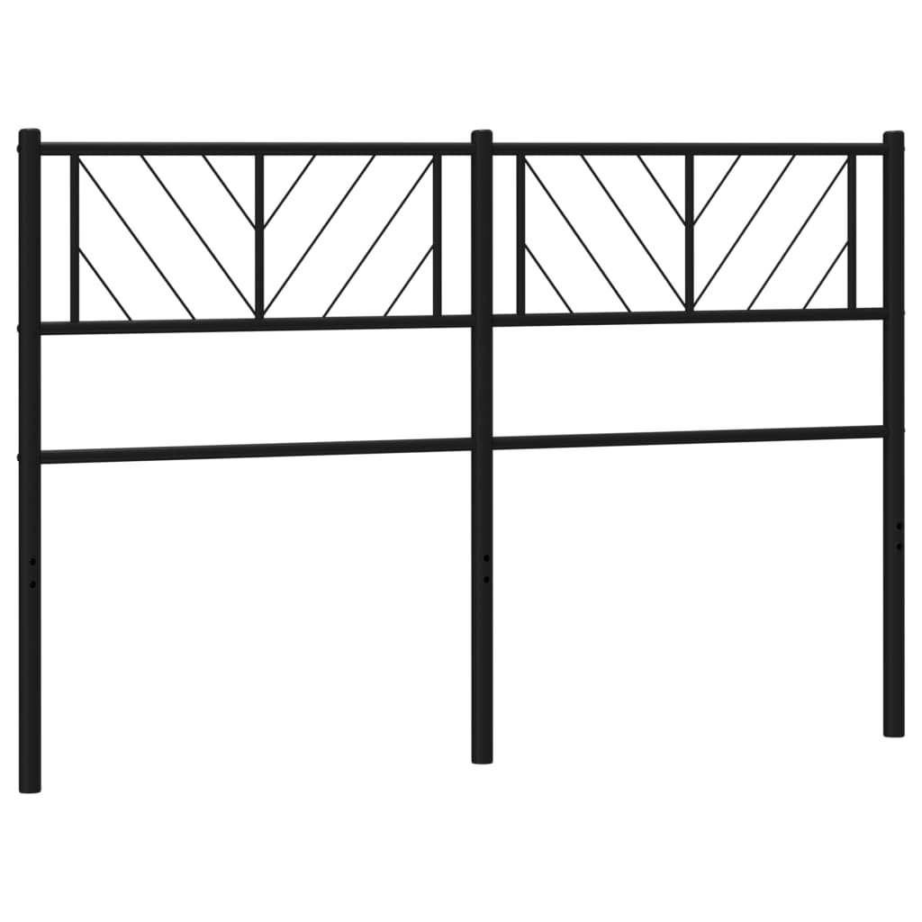 vidaXL Metal Headboard Black 140 cm