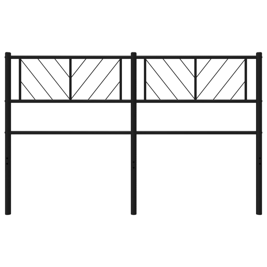 vidaXL Metal Headboard Black 140 cm