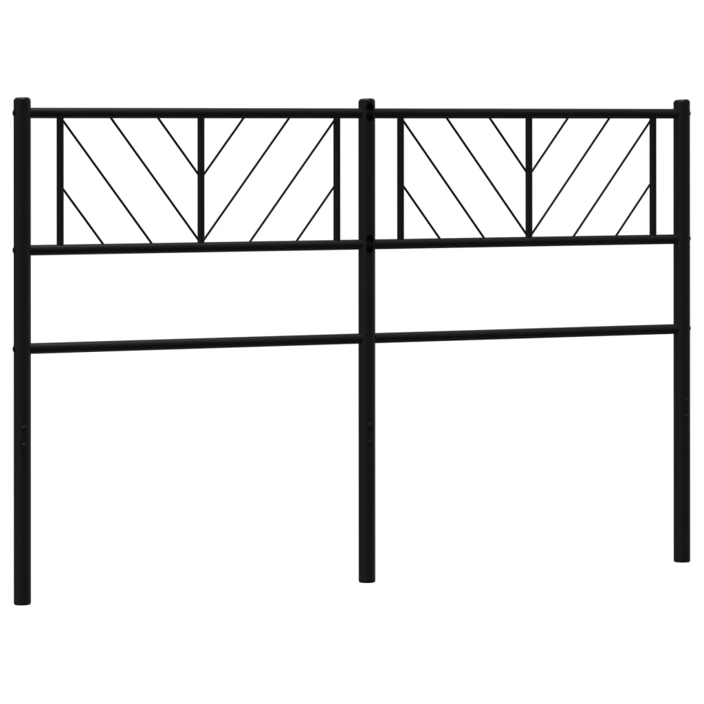 vidaXL Metal Headboard Black 140 cm