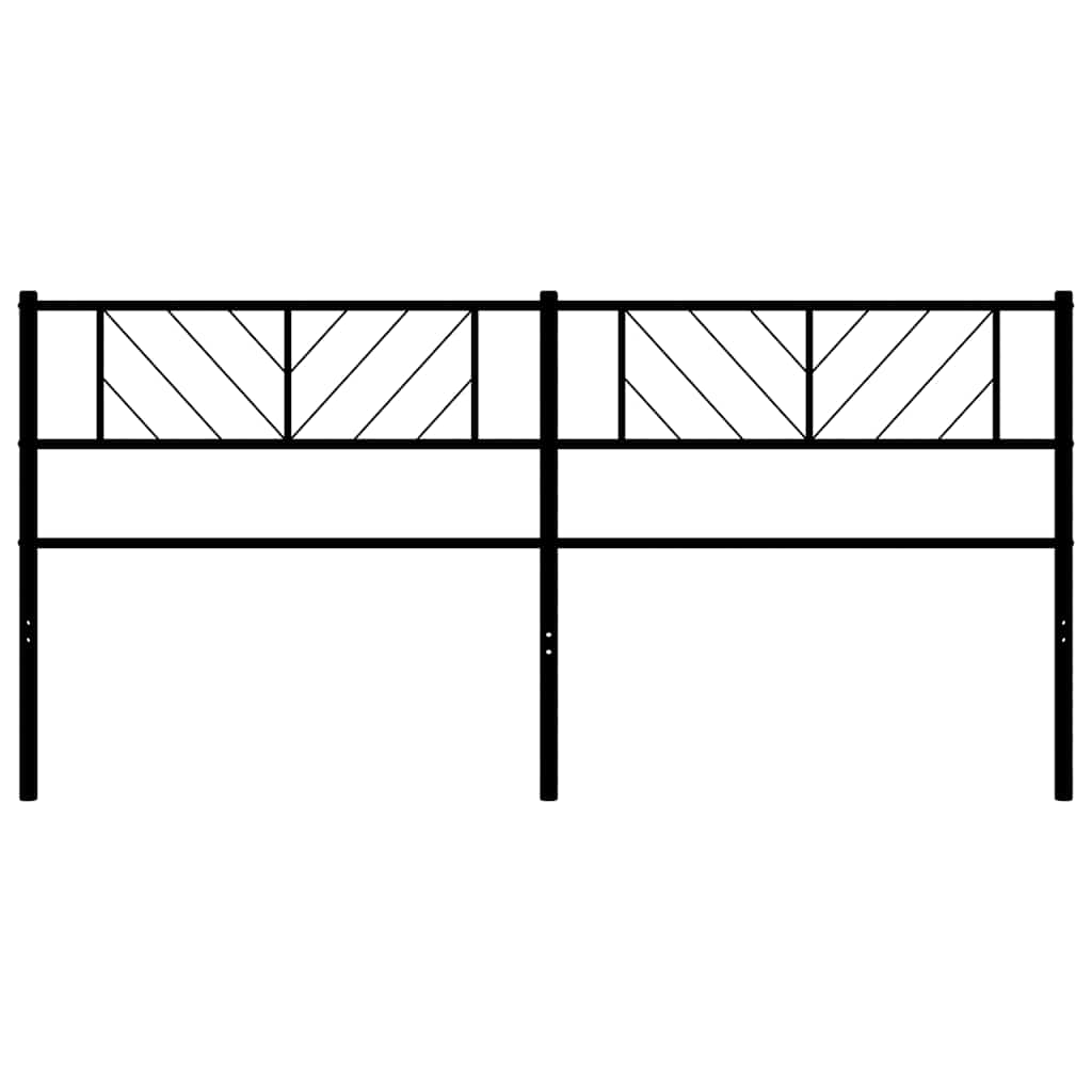 Metal Replace Headboard Black 193 cm