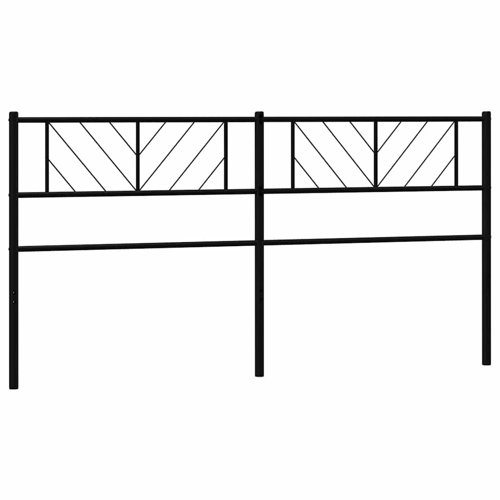 Metal Replace Headboard Black 193 cm