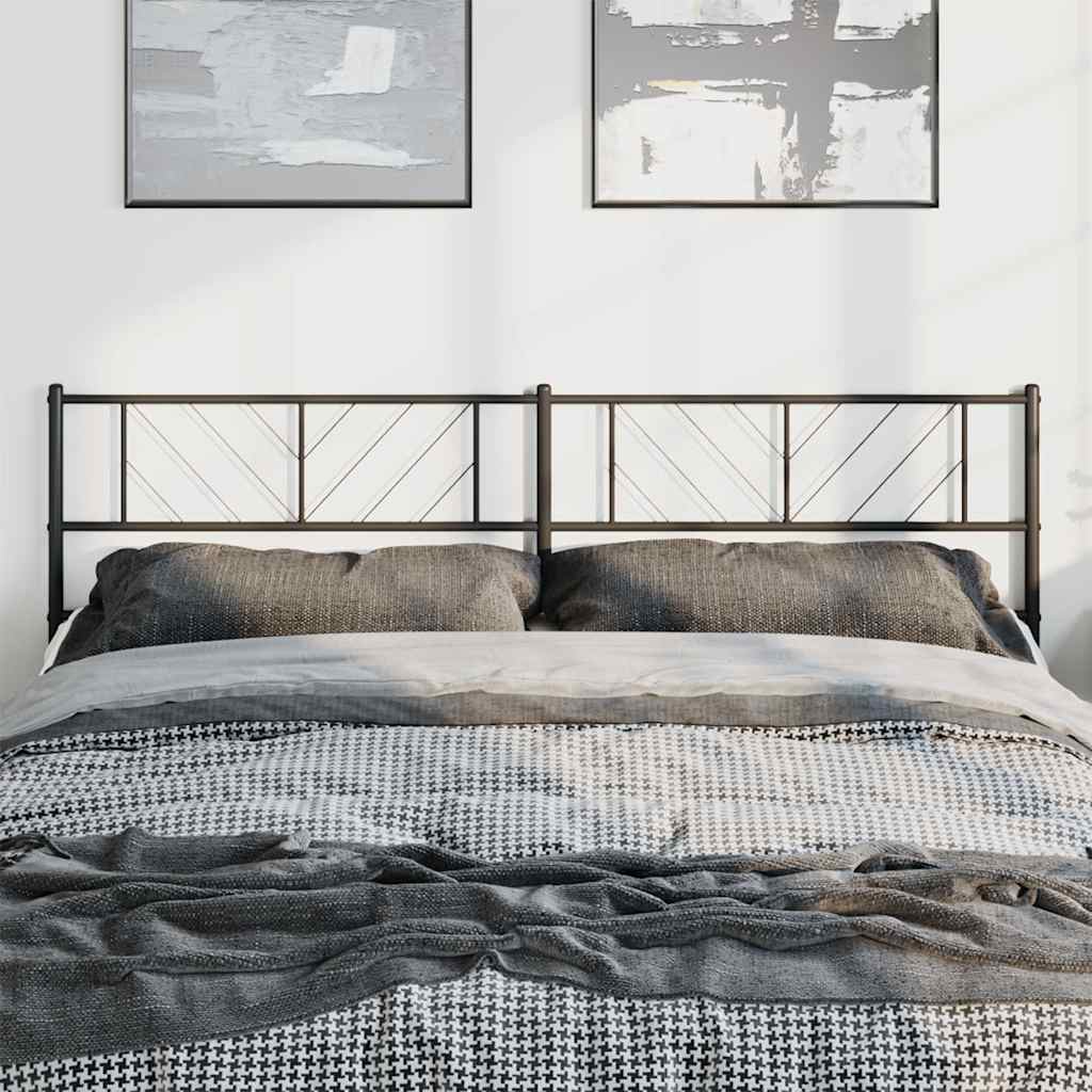 Metal Replace Headboard Black 193 cm