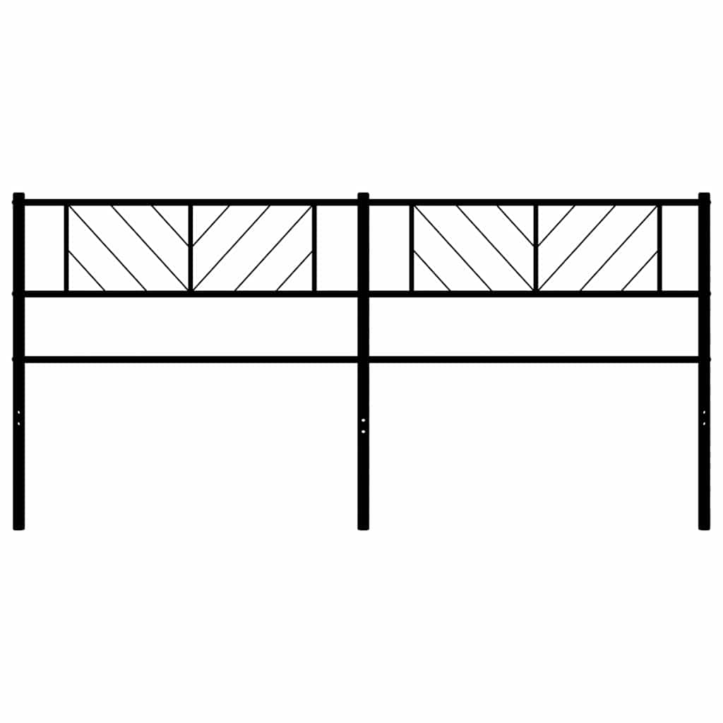 Metal Replace Headboard Black 200 cm
