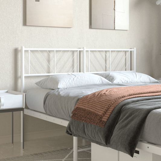 vidaXL Metal Headboard White 135 cm