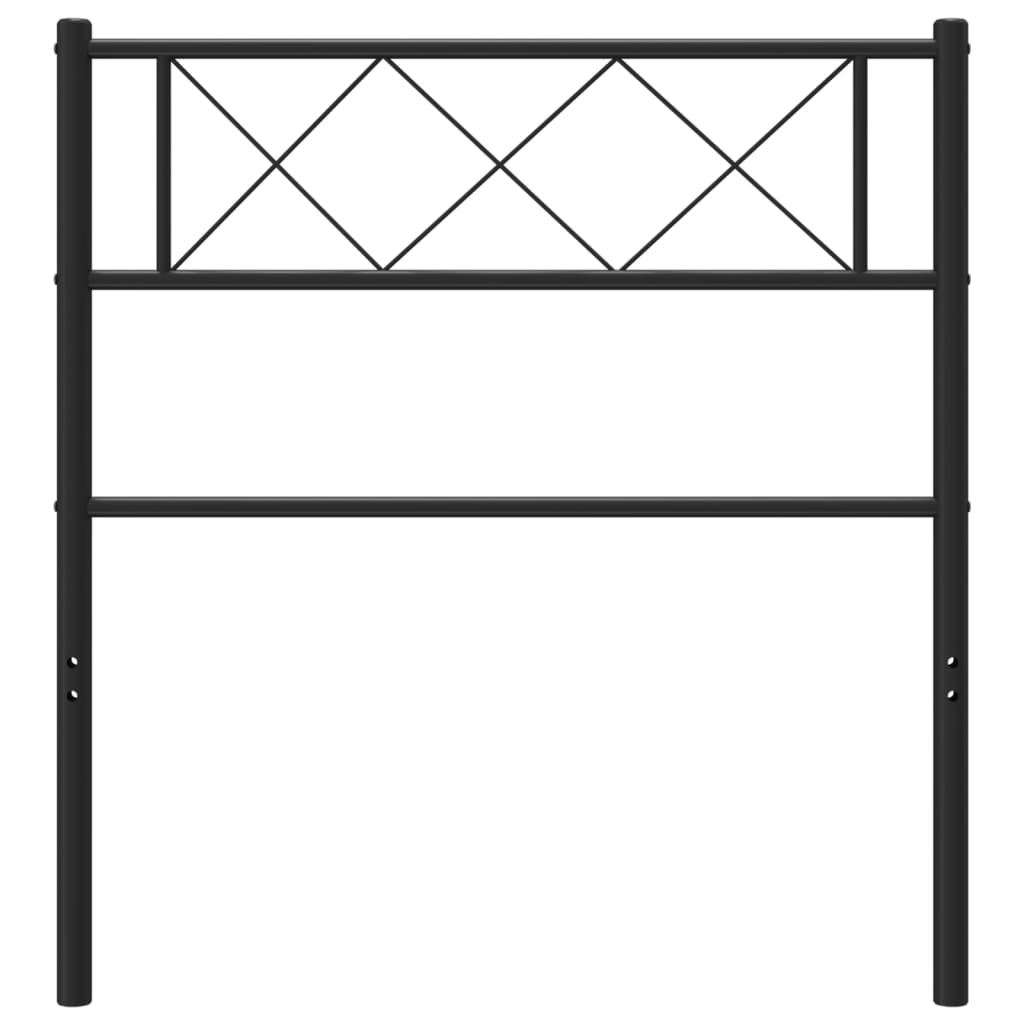 vidaXL Metal Headboard Black 80 cm