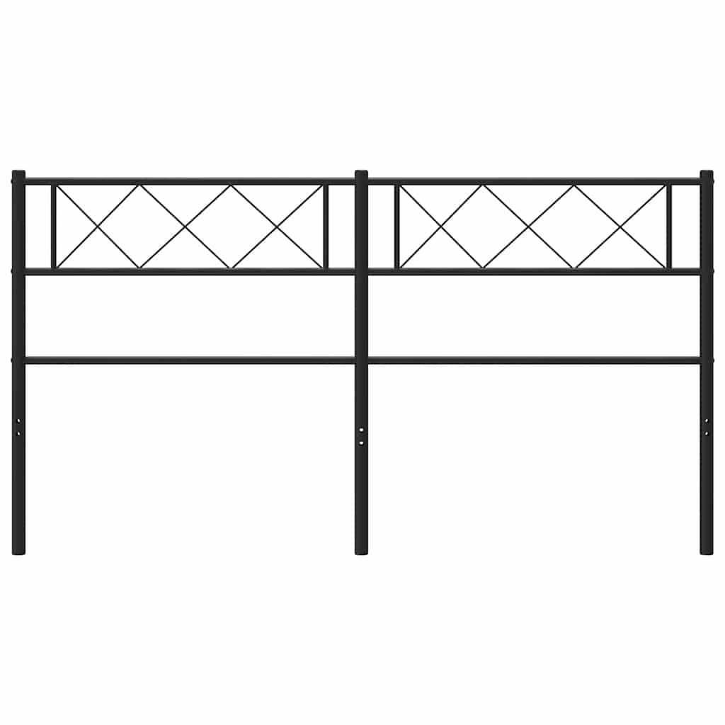 Metal Replace Headboard Black 120 cm