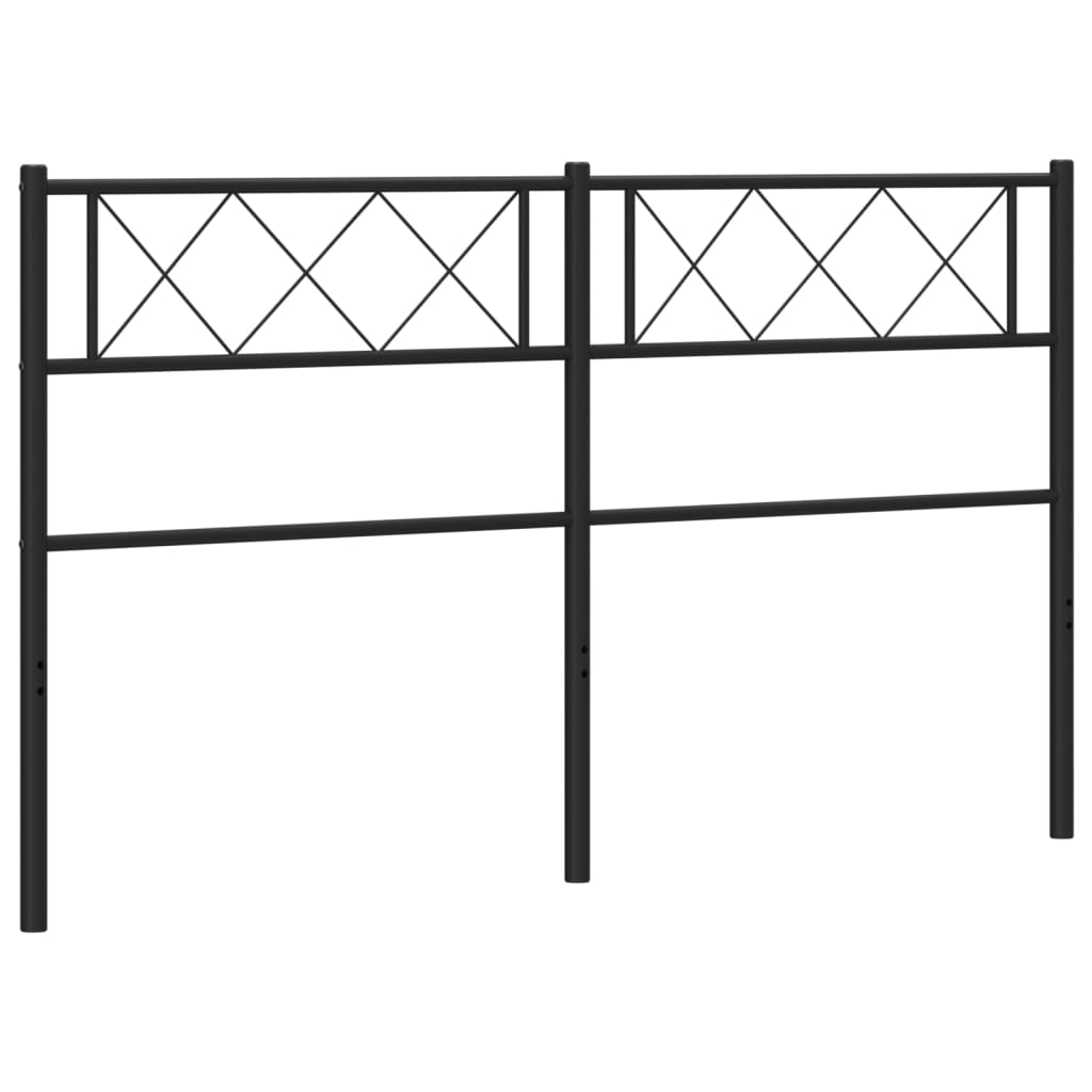 vidaXL Metal Headboard Black 140 cm