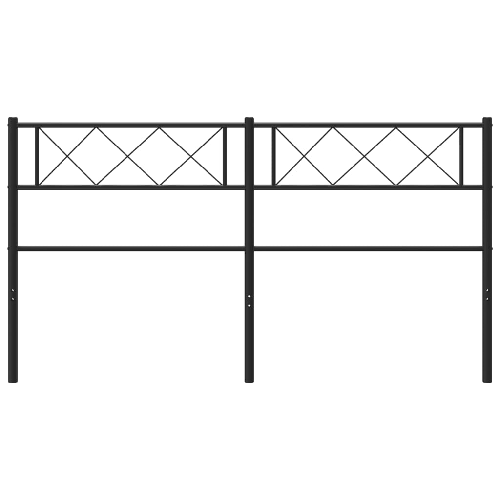 vidaXL Metal Headboard Black 140 cm