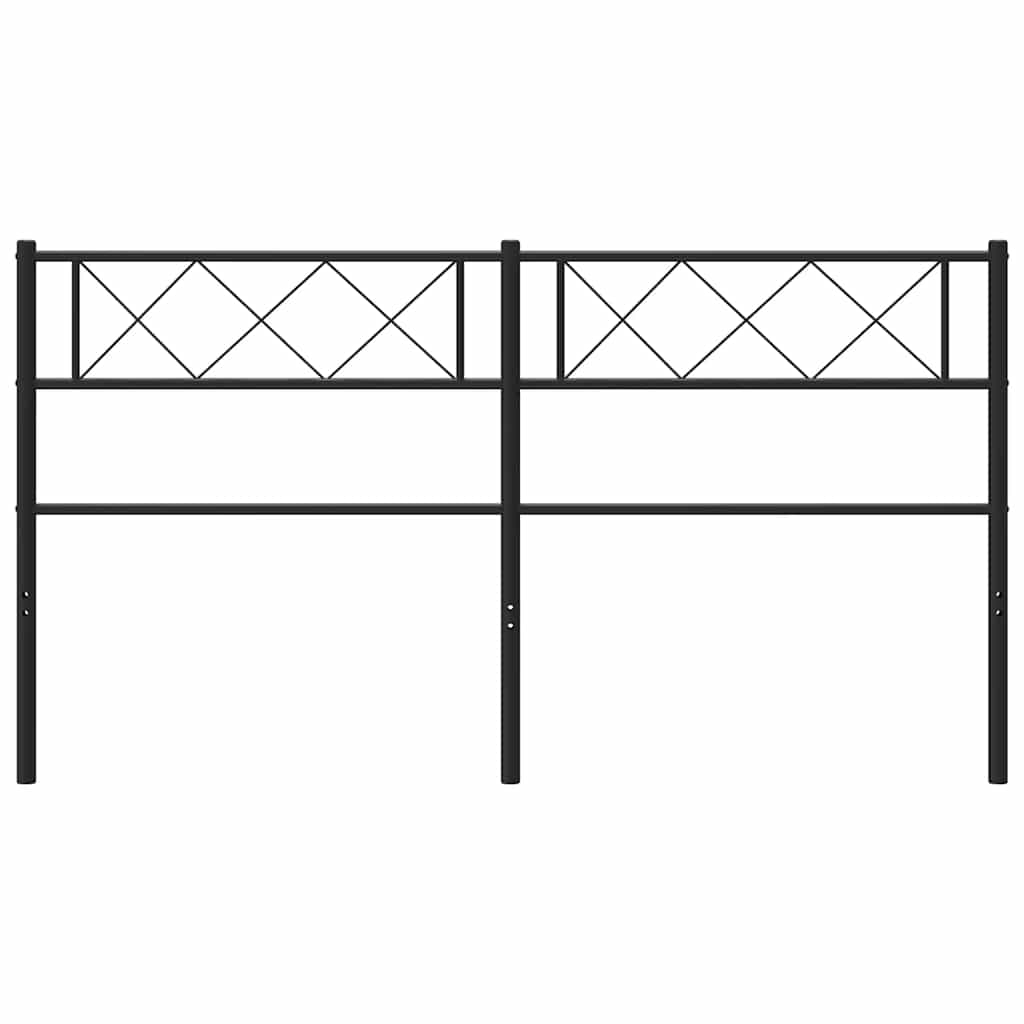 Metal Replace Headboard Black 150 cm