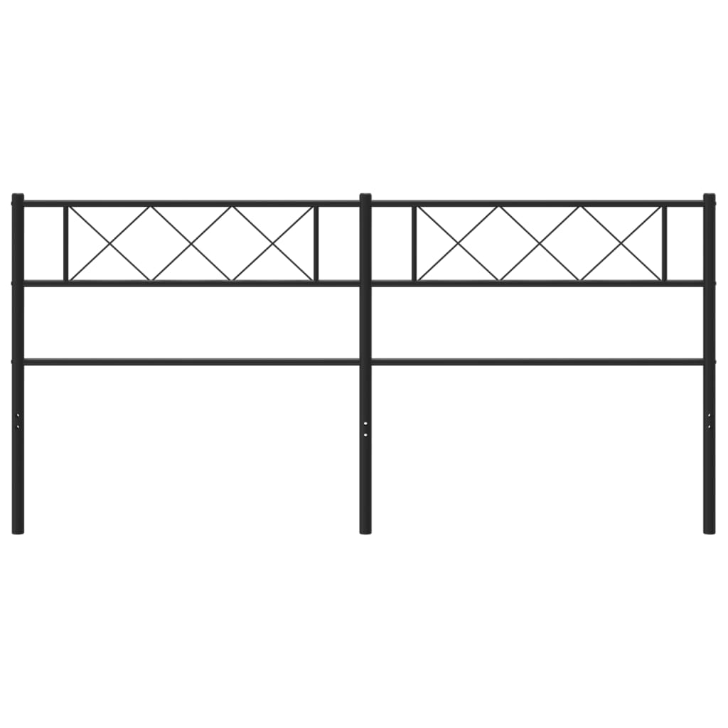 vidaXL Metal Headboard Black 160 cm