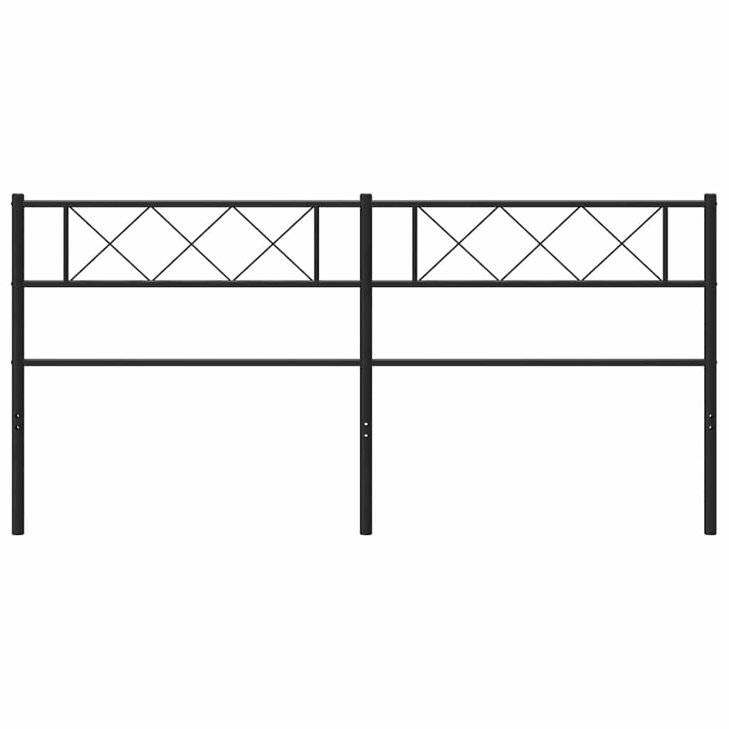 Metal Replace Headboard Black 193 cm
